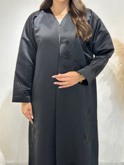 C 1396 Beaded Black Abaya