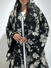 C 1399 Printed Black Abaya