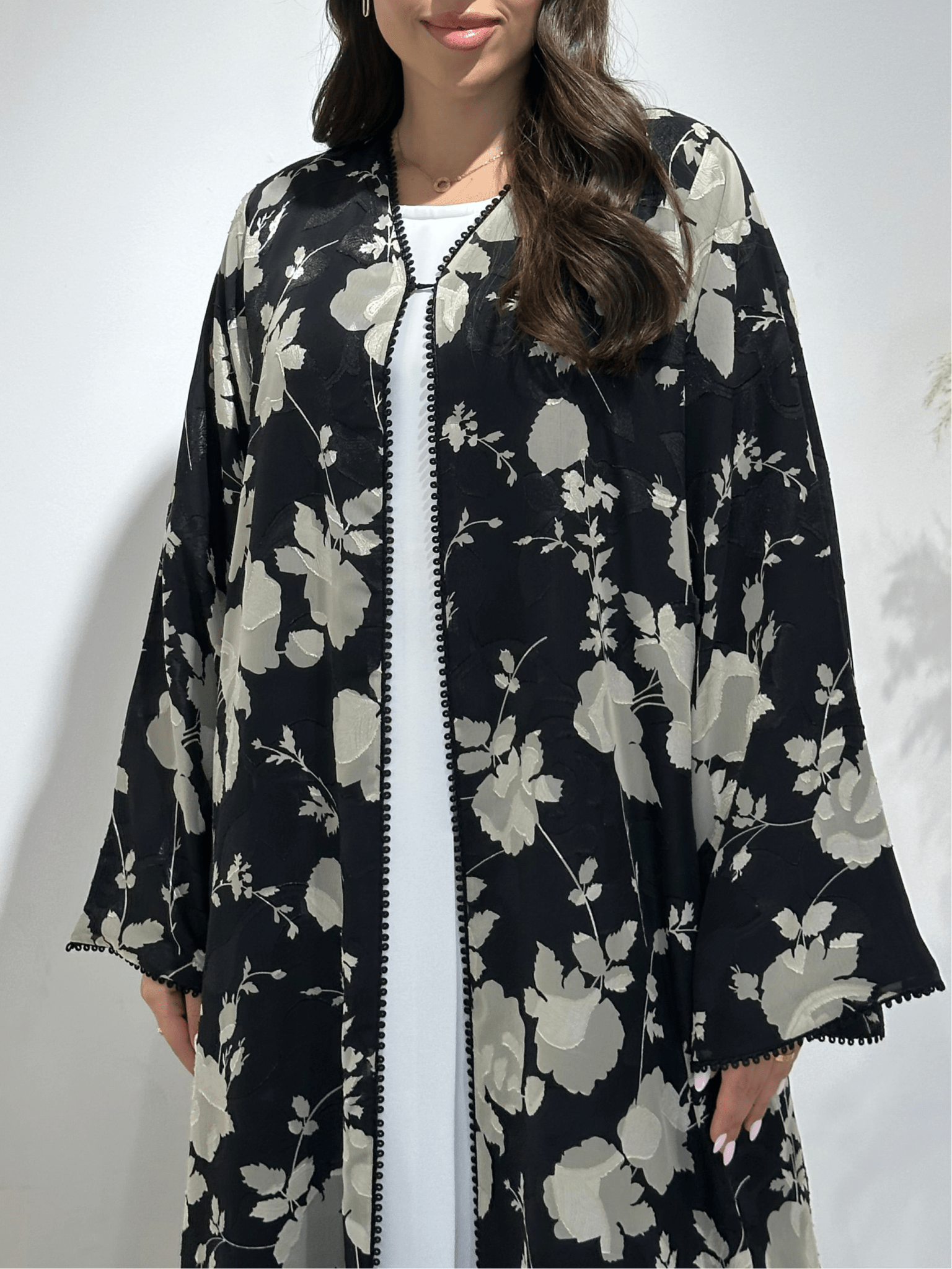 C 1399 Printed Black Abaya