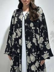 C 1399 Printed Black Abaya