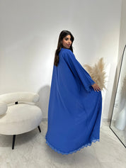 C 1406 Royal Blue Lace Abaya