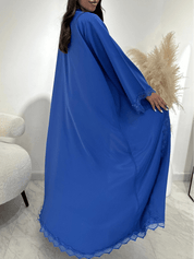 C 1406 Royal Blue Lace Abaya