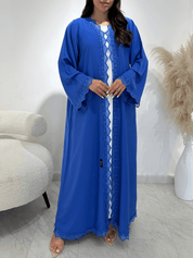 C 1406 Royal Blue Lace Abaya