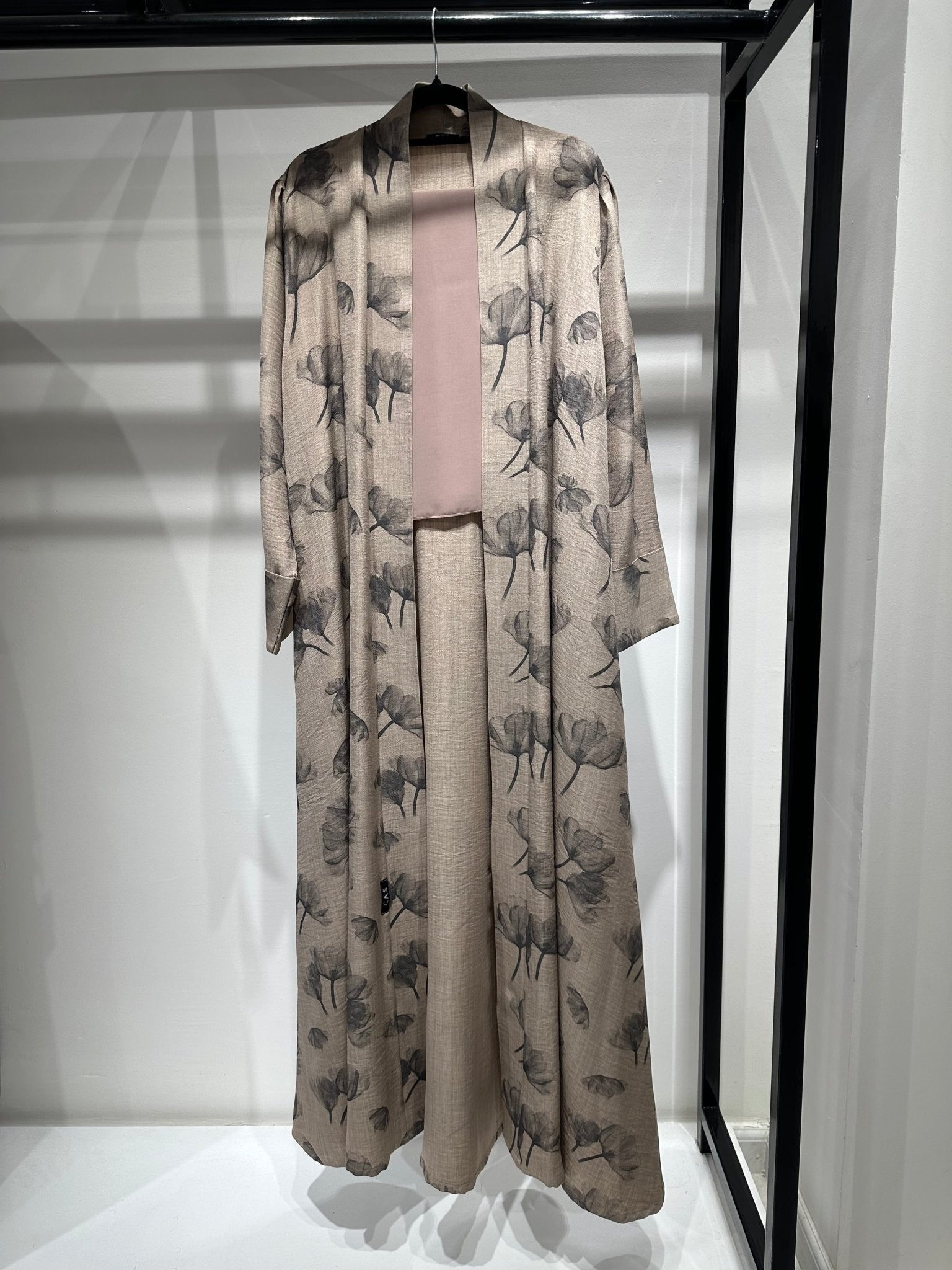 C 1413 - 02 Almond Floral Printed Abaya