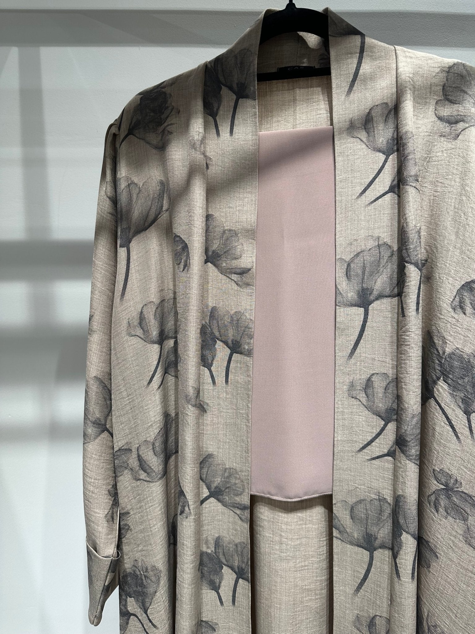 C 1413 - 02 Almond Floral Printed Abaya