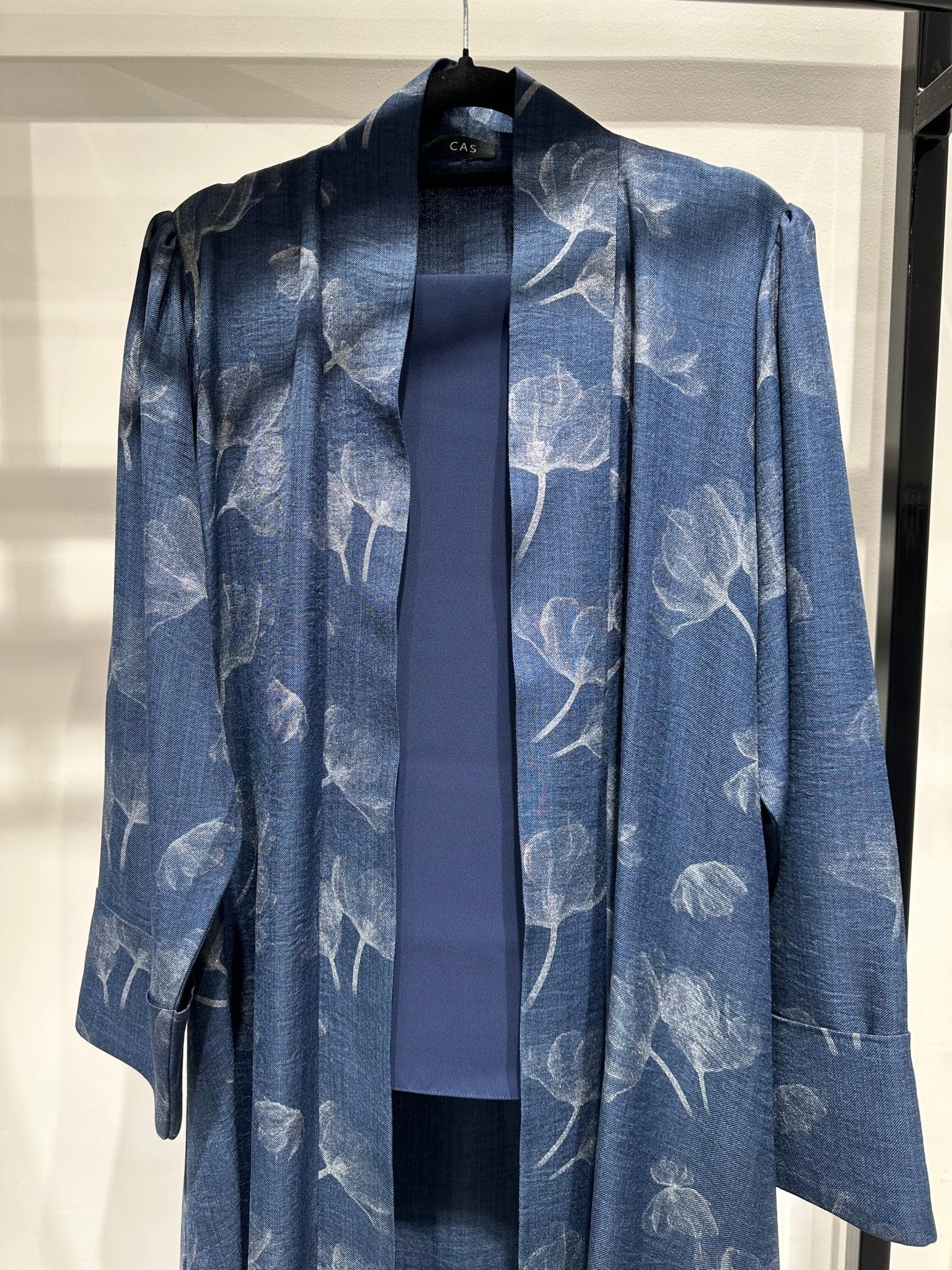 C 1413 - 04 Blue Floral Printed Abaya