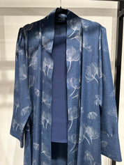 C 1413 - 04 Blue Floral Printed Abaya