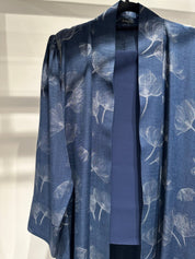 C 1413 - 04 Blue Floral Printed Abaya
