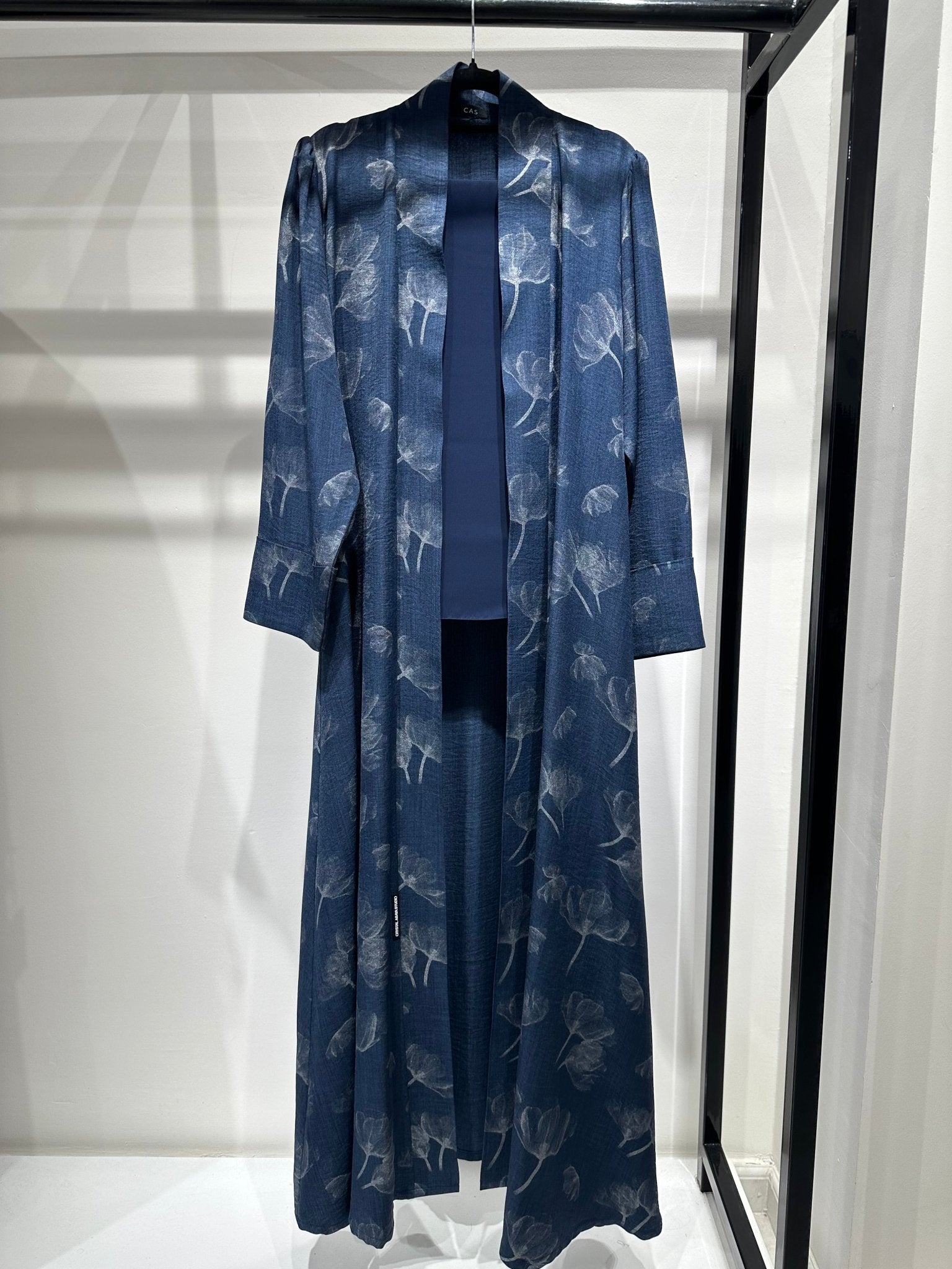 C 1413 - 04 Blue Floral Printed Abaya