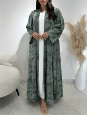 C 1414 - 01 Sea Green Printed Abaya