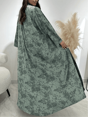C 1414 - 01 Sea Green Printed Abaya