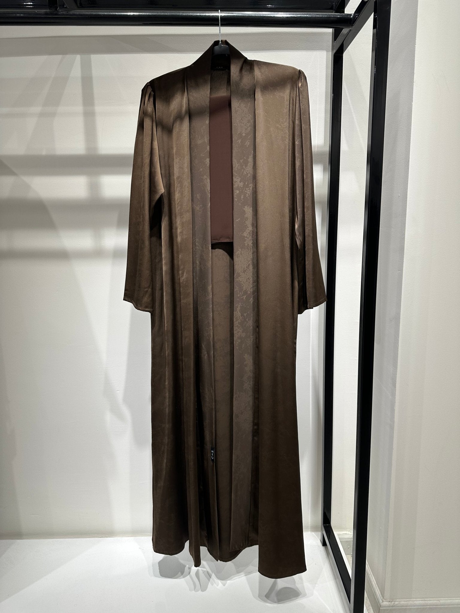 C 1414 - 03 Dark Brown Printed Abaya