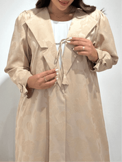 C 1416 - 01 Beige Coat Abaya