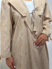 C 1416 - 01 Beige Coat Abaya