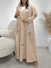 C 1416 - 01 Beige Coat Abaya
