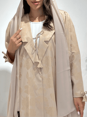 C 1416 - 01 Beige Coat Abaya