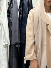C 1416 - 01 Beige Coat Abaya