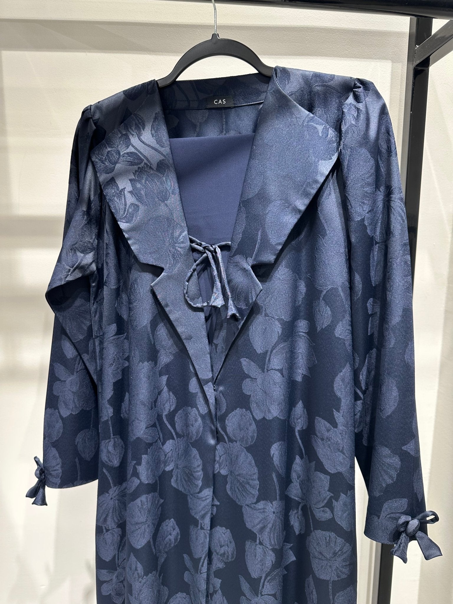 C 1416 - 03 Navy Blue Coat Abaya