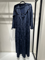 C 1416 - 03 Navy Blue Coat Abaya