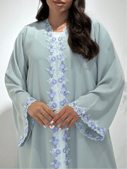 C 1417 - 01 Mint Floral Lace Abaya
