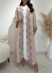 C 1418 - 01 Beige Floral Lace Abaya