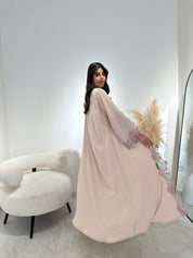 C 1418 - 01 Beige Floral Lace Abaya
