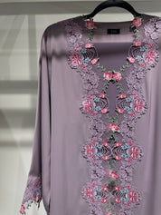 C 1418 - 03 Lavender Floral Lace Abaya