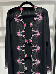 C 1418 - 05 Black Floral Lace Abaya