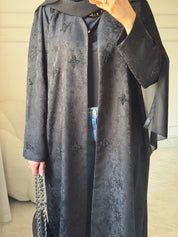 C 1455 Black Beaded Abaya