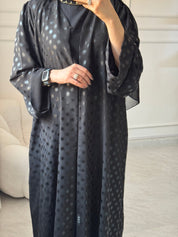 C 1461 Black Polka Dot Abaya