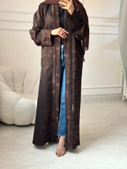 C 1464 Brown Printed Abaya