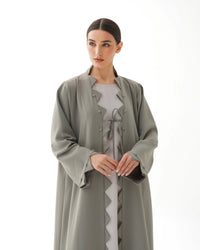 عباية خضراء فستقية C 1482 - XS / 49