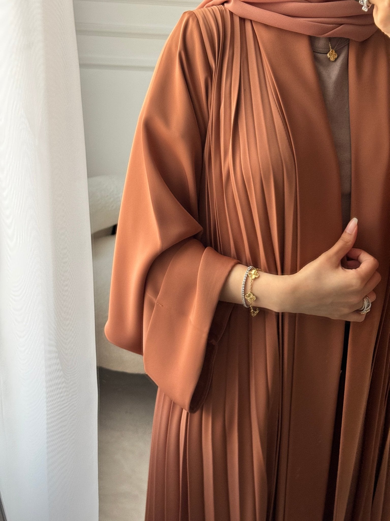 C 1517 - 01 Bronze Premium Nada Pleated Abaya