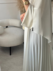 C 1517 - 02 White Premium Nada Pleated Abaya