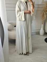 C 1517 - 02 White Premium Nada Pleated Abaya