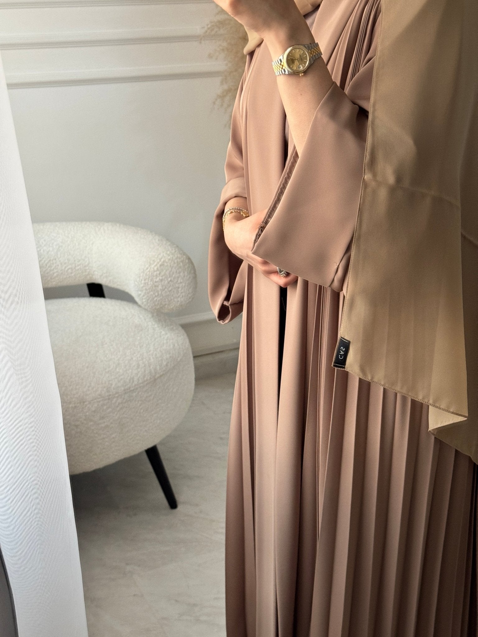 C 1517 - 05 Camel Premium Nada Pleated Abaya