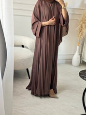 C 1517 - 07 Brown Premium Nada Pleated Abaya