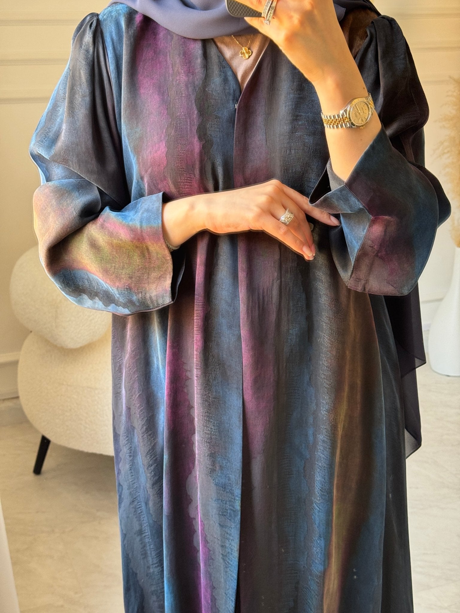 C 1518 - 07 Magenta Navy Abaya