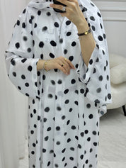 C 1528 - 02 White Polka Dot Abaya