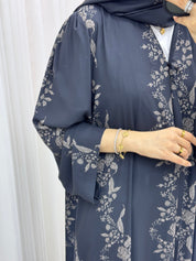 C 1529 Black Printed Abaya