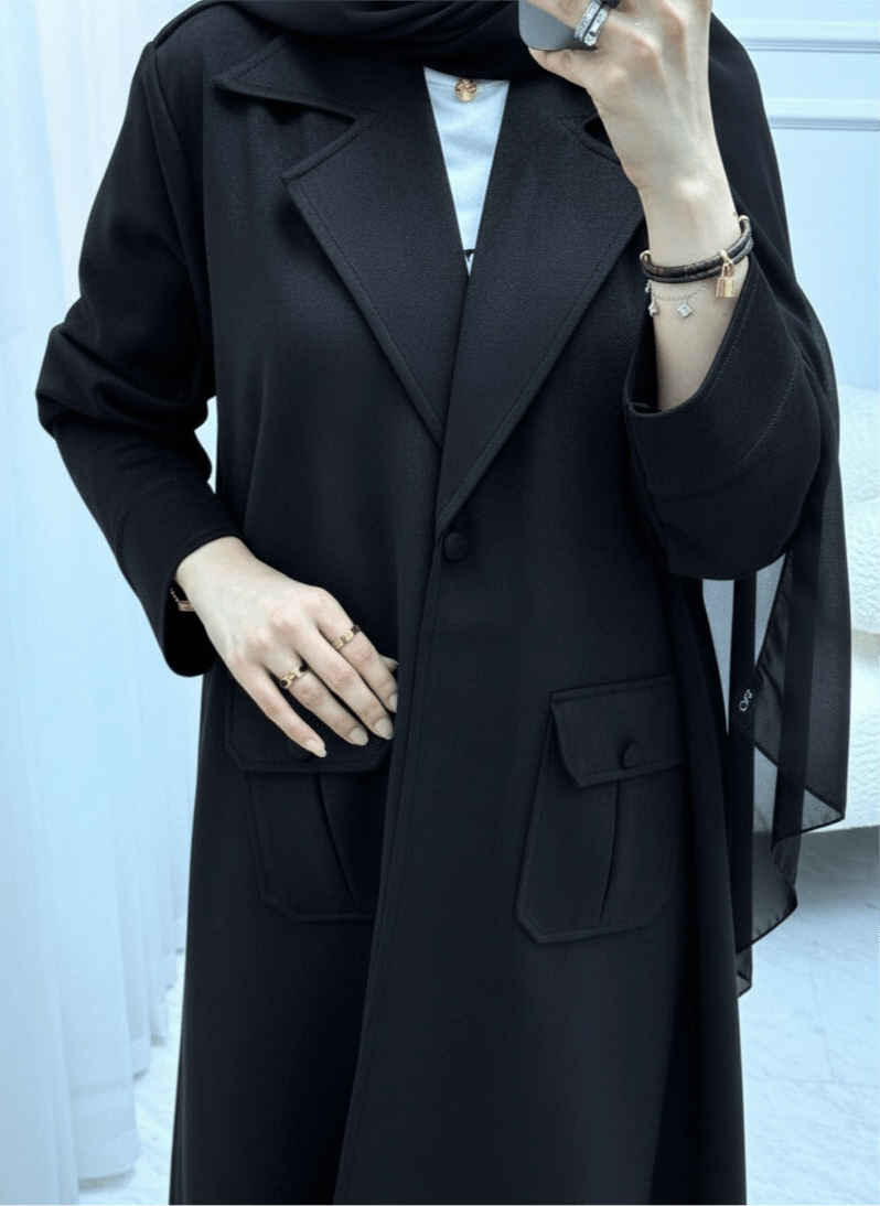 C 1538 - 03 Black Coat Abaya