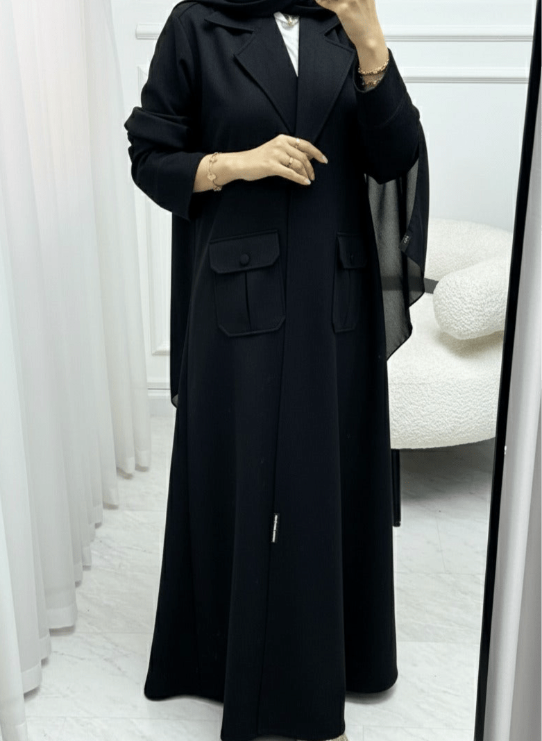 C 1538 - 03 Black Coat Abaya