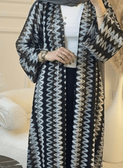 C 1601 Grey Wave Abaya