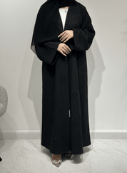 C 1607 Black Crystal Abaya