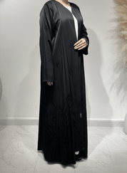C 1610 Black Printed Abaya