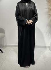 C 1612 Black Beaded Abaya