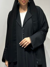 C 1627 Black Lace Abaya