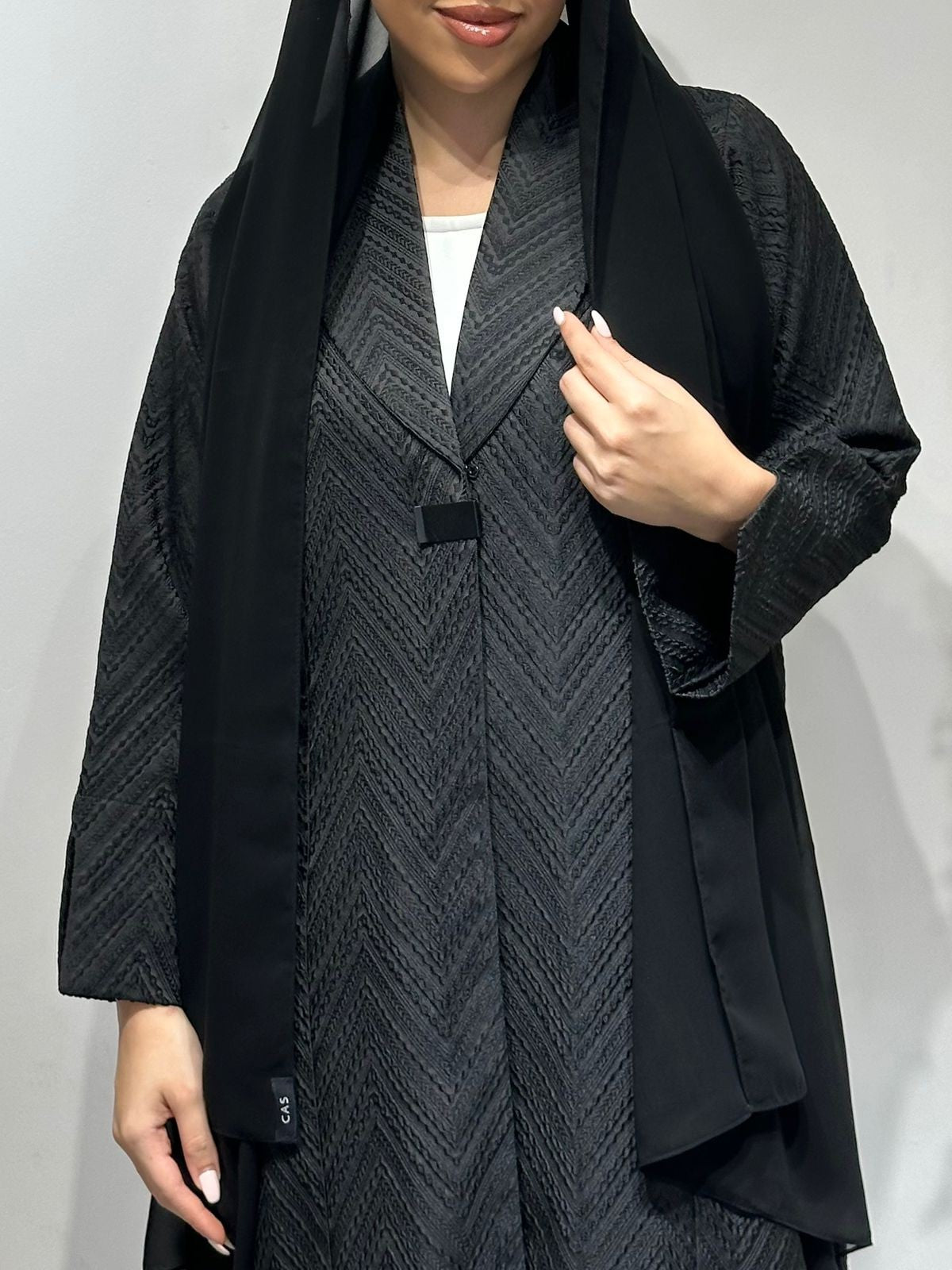 C 1637 Black Coat Abaya