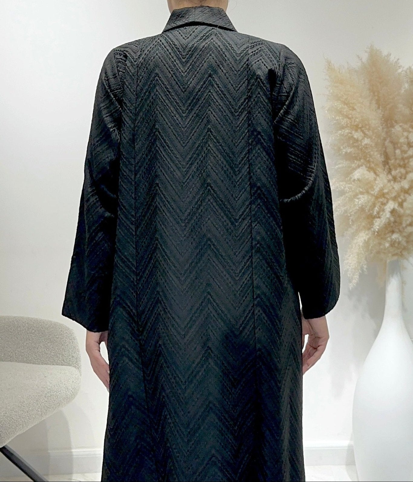C 1637 Black Coat Abaya