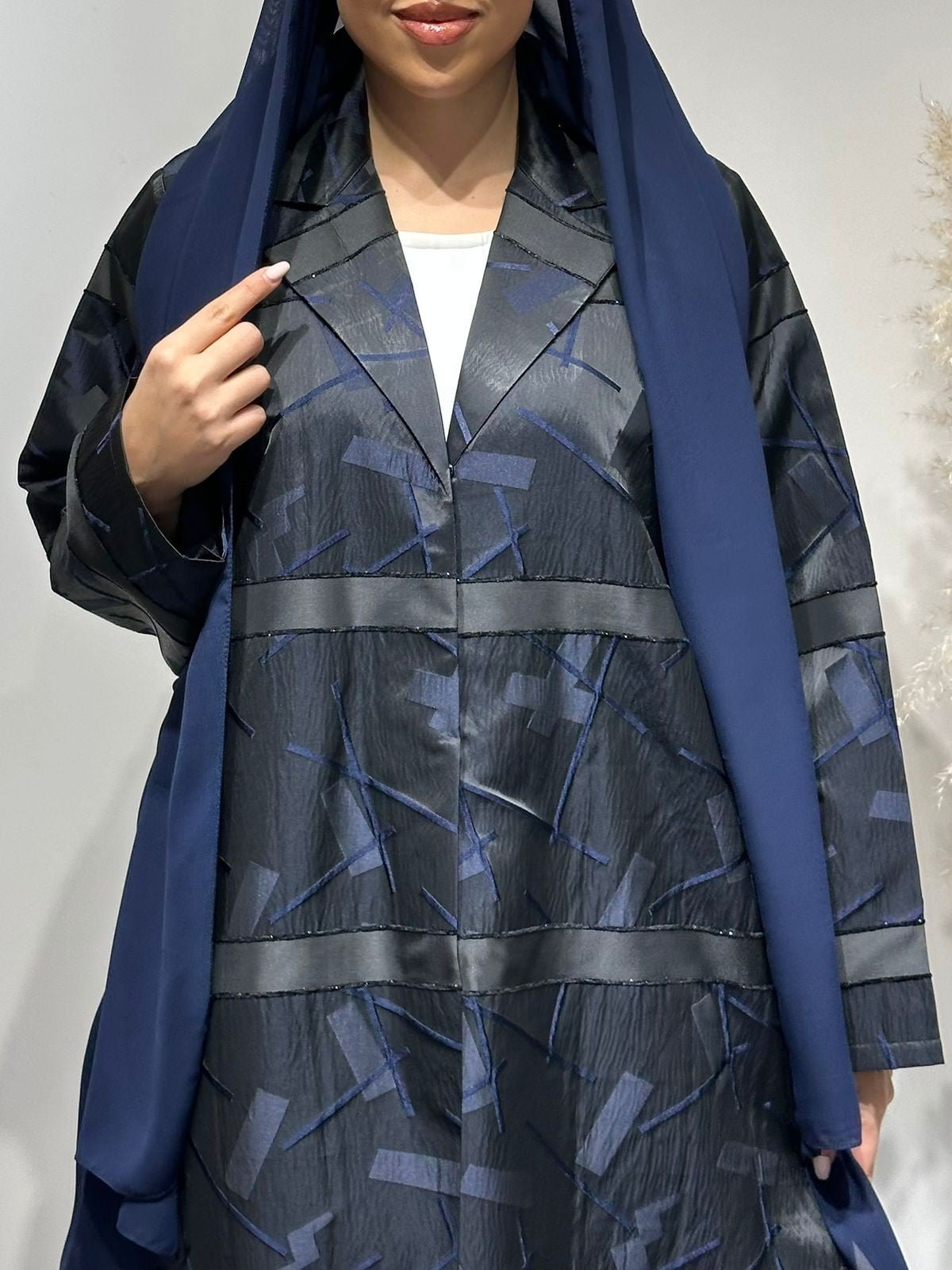 C 1648 Dark Blue Abaya